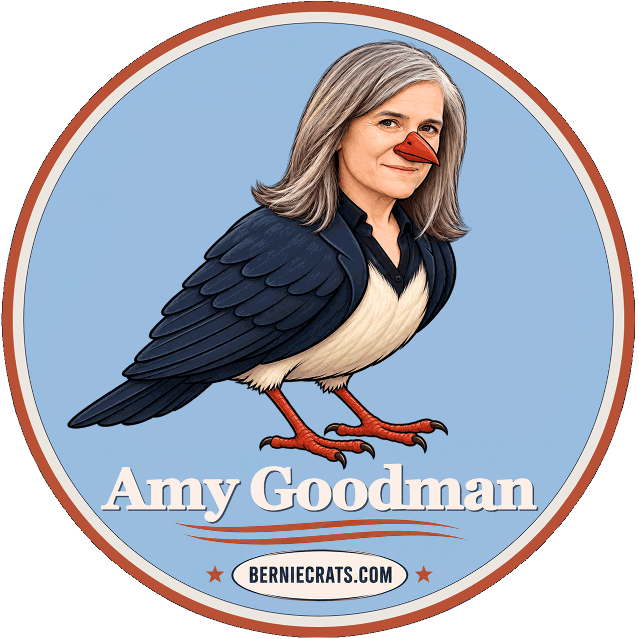Amy Goodman illustration — BernieCrats.com