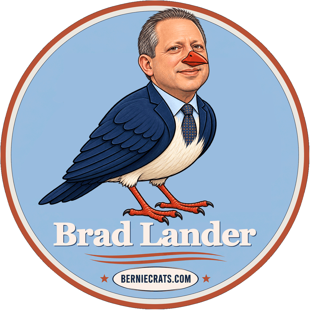 Brad Lander illustration — BernieCrats.com