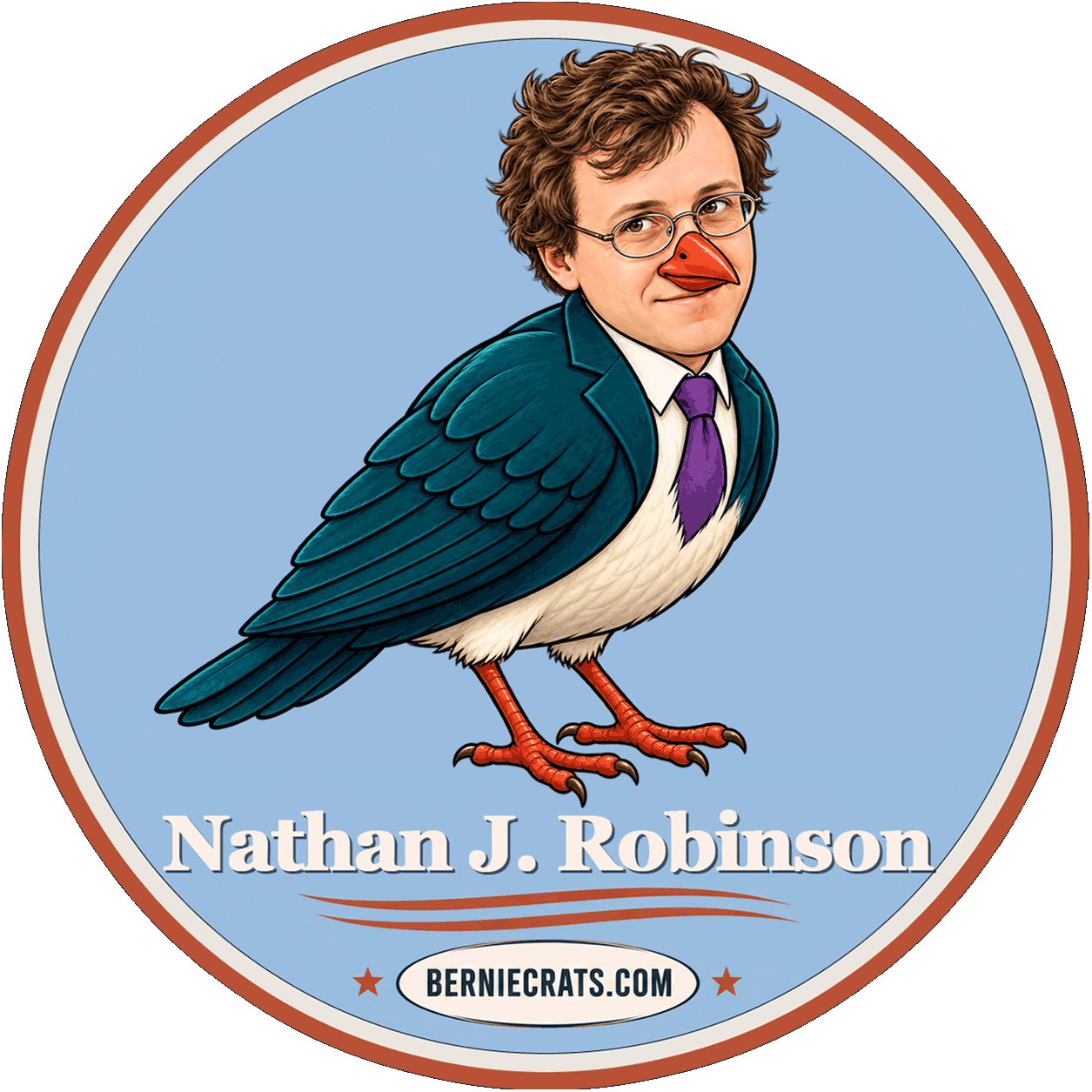 Nathan J. Robinson illustration — BernieCrats.com