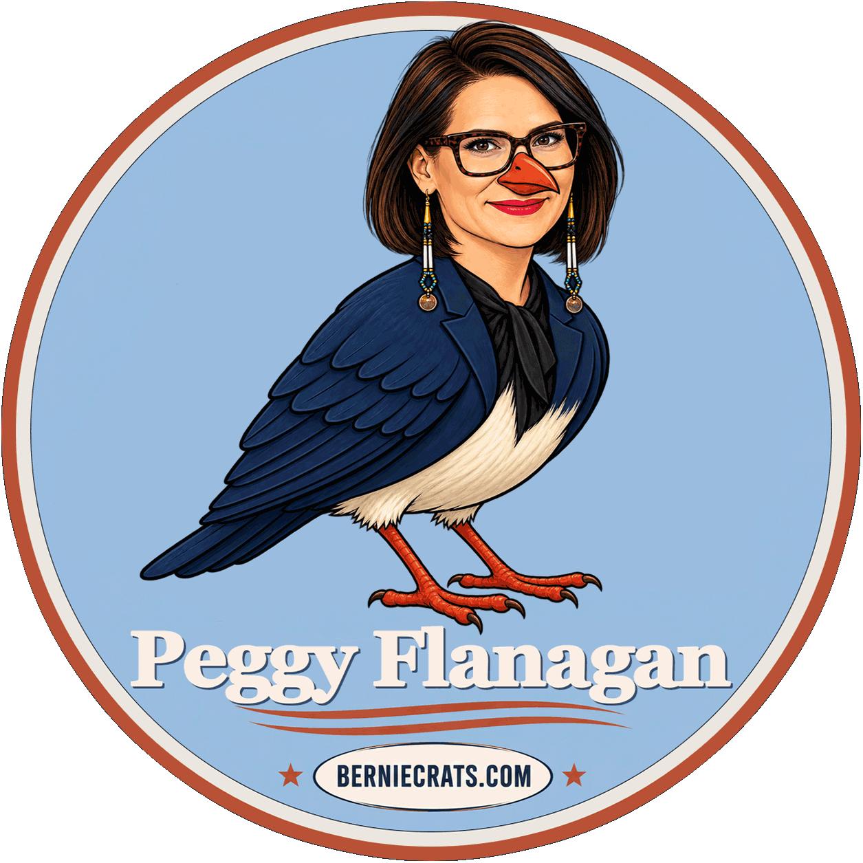 Peggy Flanagan illustration — BernieCrats.com